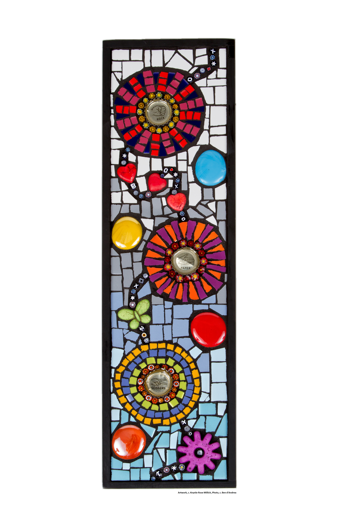 krystie rose millich tile mosaic artist in denver colorado rock paper scissors