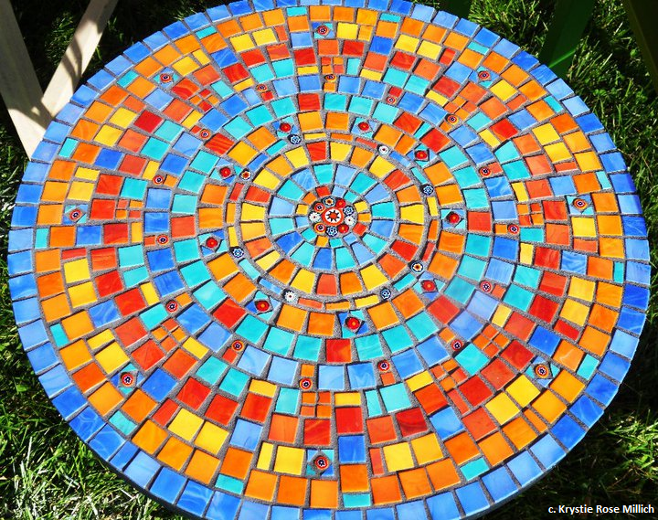 Krystie Rose Millich Tile mosaic artwork in Denver Colorado Med Mex Table Top
